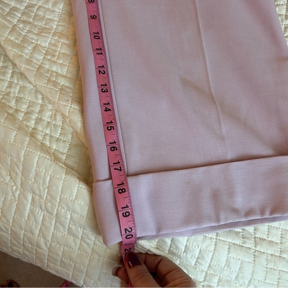 Lavender Purple Wide Waistband Cropped Pants Size 8 - Picture 8 of 8